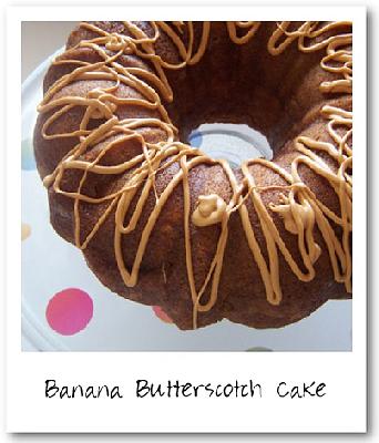 Banana Butterscotch Cake