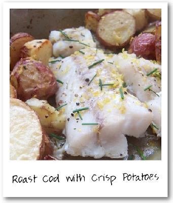 Roast Cod with Crisp Potatoes