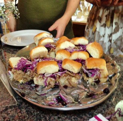 Pulled Turkey Sliders With Blueberry Chutney