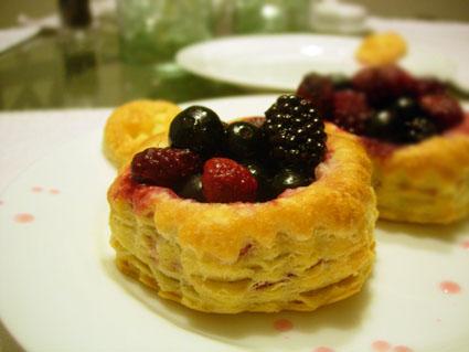 Drunken Berry Pastry Shells