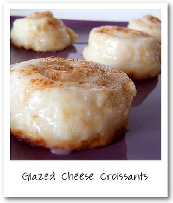 Glazed Cheese Croissants