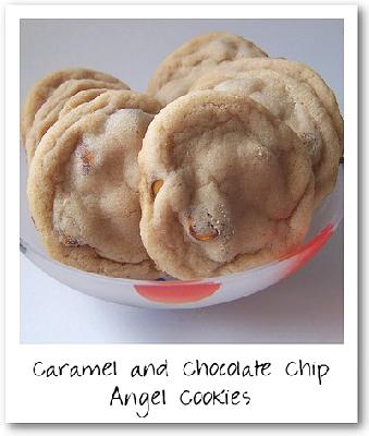 Caramel and Chocolate Chip Angel Cookies