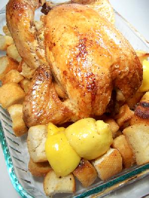 Lemon Chicken with Croutons
